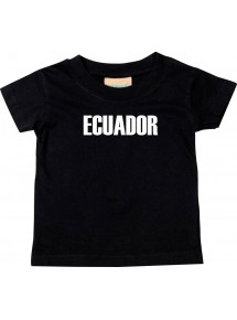 Baby Kids T-Shirt Fußball Ländershirt Ecuador, schwarz, 0-6 Monate