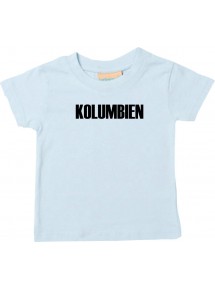 Baby Kids T-Shirt Fußball Ländershirt Kolumbien, hellblau, 0-6 Monate