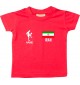 Kinder T-Shirt Fussballshirt Iran mit Ihrem Wunschnamen bedruckt, rot, 0-6 Monate