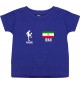 Kinder T-Shirt Fussballshirt Iran mit Ihrem Wunschnamen bedruckt, lila, 0-6 Monate