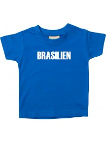 Baby Kids T-Shirt Fußball Ländershirt Brasilien, royal, 0-6 Monate