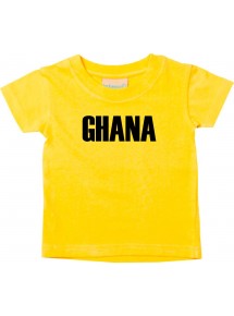 Baby Kids T-Shirt Fußball Ländershirt Ghana, gelb, 0-6 Monate