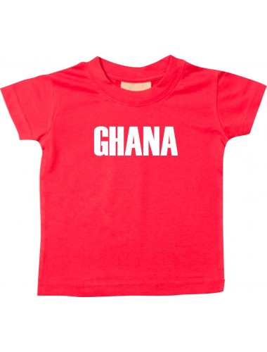 Baby Kids T-Shirt Fußball Ländershirt Ghana, rot, 0-6 Monate