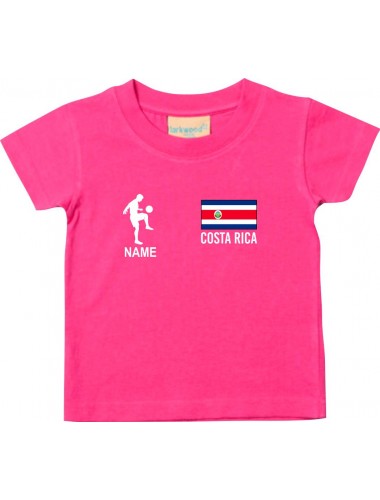 Kinder T-Shirt Fussballshirt Costa Rica mit Ihrem Wunschnamen bedruckt,