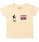 Kinder T-Shirt Fussballshirt Costa Rica mit Ihrem Wunschnamen bedruckt, hellgelb, 0-6 Monate