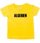 Baby Kids T-Shirt Fußball Ländershirt Algerien, gelb, 0-6 Monate