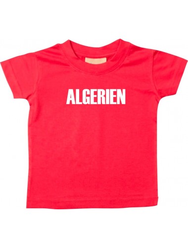 Baby Kids T-Shirt Fußball Ländershirt Algerien, rot, 0-6 Monate