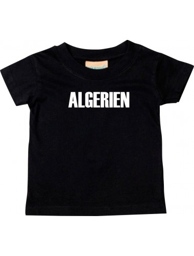 Baby Kids T-Shirt Fußball Ländershirt Algerien, schwarz, 0-6 Monate