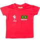 Kinder T-Shirt Fussballshirt Brasilien mit Ihrem Wunschnamen bedruckt,