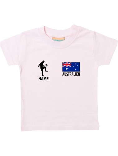 Kinder T-Shirt Fussballshirt Australien mit Ihrem Wunschnamen bedruckt,