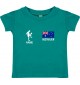 Kinder T-Shirt Fussballshirt Australien mit Ihrem Wunschnamen bedruckt, jade, 0-6 Monate