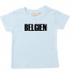 Baby Kids T-Shirt Fußball Ländershirt Belgien, hellblau, 0-6 Monate