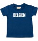 Baby Kids T-Shirt Fußball Ländershirt Belgien, navy, 0-6 Monate