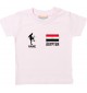 Kinder T-Shirt Fussballshirt Ägypten mit Ihrem Wunschnamen bedruckt, rosa, 0-6 Monate