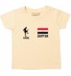 Kinder T-Shirt Fussballshirt Ägypten mit Ihrem Wunschnamen bedruckt, hellgelb, 0-6 Monate