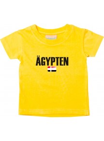 Baby Kids T-Shirt Fußball Ländershirt Ägypten, gelb, 0-6 Monate