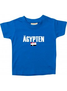 Baby Kids T-Shirt Fußball Ländershirt Ägypten, royal, 0-6 Monate