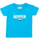 Baby Kids T-Shirt Fußball Ländershirt Ägypten, tuerkis, 0-6 Monate