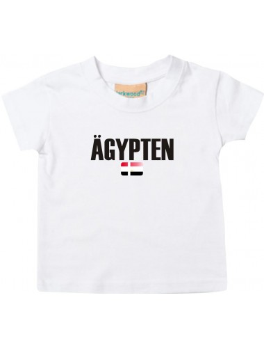 Baby Kids T-Shirt Fußball Ländershirt Ägypten, weiss, 0-6 Monate