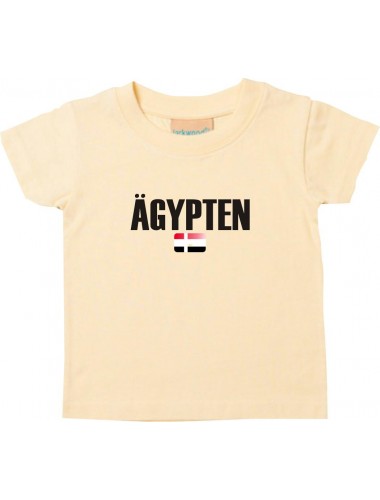 Baby Kids T-Shirt Fußball Ländershirt Ägypten, hellgelb, 0-6 Monate