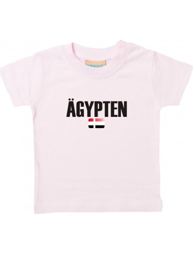 Baby Kids T-Shirt Fußball Ländershirt Ägypten, rosa, 0-6 Monate