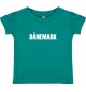 Baby Kids T-Shirt Fußball Ländershirt Dänemark, jade, 0-6 Monate