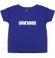 Baby Kids T-Shirt Fußball Ländershirt Dänemark, lila, 0-6 Monate