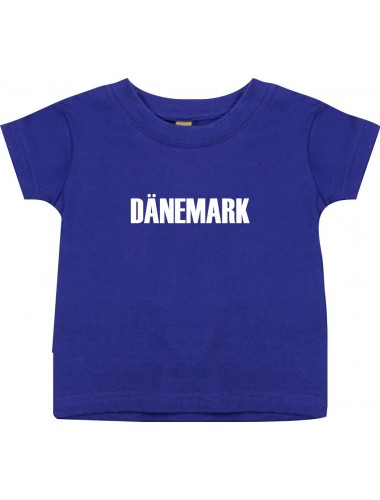 Baby Kids T-Shirt Fußball Ländershirt Dänemark, lila, 0-6 Monate