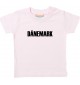 Baby Kids T-Shirt Fußball Ländershirt Dänemark, rosa, 0-6 Monate