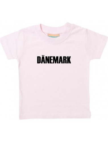 Baby Kids T-Shirt Fußball Ländershirt Dänemark, rosa, 0-6 Monate