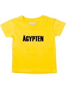 Baby Kids T-Shirt Fußball Ländershirt Ägypten, gelb, 0-6 Monate