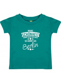 Kinder T-Shirt  Wahre Schönheit kommt aus Berlin jade, 0-6 Monate