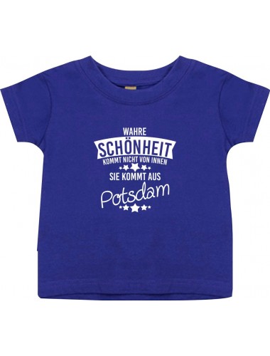Kinder T-Shirt  Wahre Schönheit kommt aus Potsdam lila, 0-6 Monate
