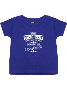 Kinder T-Shirt  Wahre Schönheit kommt aus Osnabrück lila, 0-6 Monate