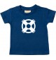 Süßes Kinder T-Shirt Bootssteuer, Boot, Skipper, Kapitän, navy, 0-6 Monate