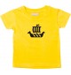 Süßes Kinder T-Shirt Winkingerschiff,Skipper, Kapitän, gelb, 0-6 Monate
