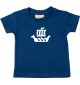 Süßes Kinder T-Shirt Winkingerschiff,Skipper, Kapitän, navy, 0-6 Monate