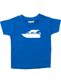 Süßes Kinder T-Shirt Motorboot, Yacht, Boot, Skipper, Kapitän