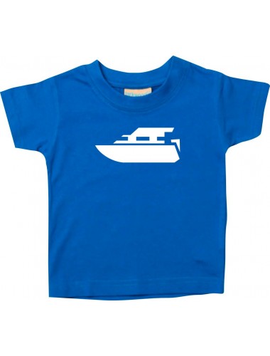 Süßes Kinder T-Shirt Motorboot, Yacht, Boot, Skipper, Kapitän