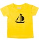 Süßes Kinder T-Shirt Segeljolle, Jolle, Skipper, Kapitän, gelb, 0-6 Monate