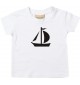 Süßes Kinder T-Shirt Segeljolle, Jolle, Skipper, Kapitän, weiß, 0-6 Monate