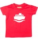 Süßes Kinder T-Shirt Frachter, Matrose, Übersee, Skipper, Kapitän, rot, 0-6 Monate