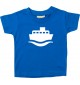 Süßes Kinder T-Shirt Frachter, Matrose, Übersee, Skipper, Kapitän, royal, 0-6 Monate