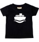Süßes Kinder T-Shirt Frachter, Matrose, Übersee, Skipper, Kapitän, schwarz, 0-6 Monate