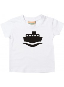 Süßes Kinder T-Shirt Frachter, Matrose, Übersee, Skipper, Kapitän, weiß, 0-6 Monate