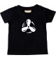 Süßes Kinder T-Shirt Motorschraube, Boot, Kapitän, schwarz, 0-6 Monate