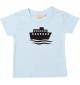 Süßes Kinder T-Shirt Übersee, Kreuzfahrtschiff, Passagierschiff, hellblau, 0-6 Monate