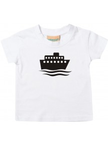 Süßes Kinder T-Shirt Übersee, Kreuzfahrtschiff, Passagierschiff, weiß, 0-6 Monate