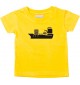 Süßes Kinder T-Shirt Frachter, Übersee, Schiff, Skipper, Kapitän, gelb, 0-6 Monate