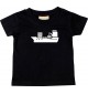 Süßes Kinder T-Shirt Frachter, Übersee, Schiff, Skipper, Kapitän, schwarz, 0-6 Monate
